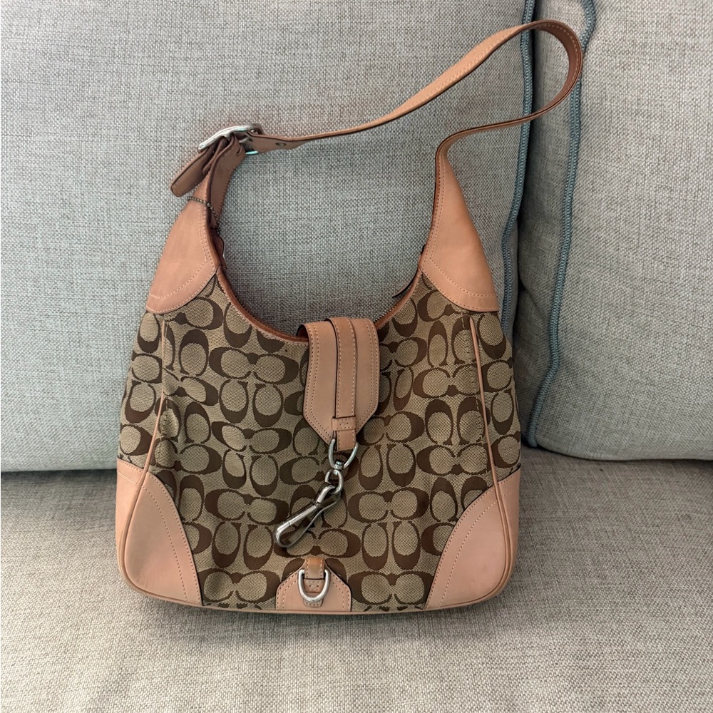 Coach Brown and Tan Hobo Bag